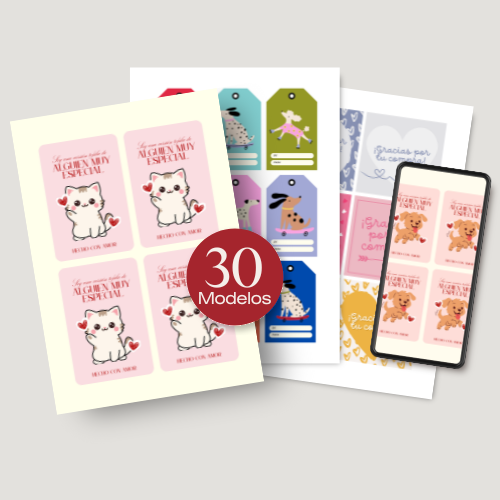 Kit Profesional de Tarjetas para Mascotas Amigurumi